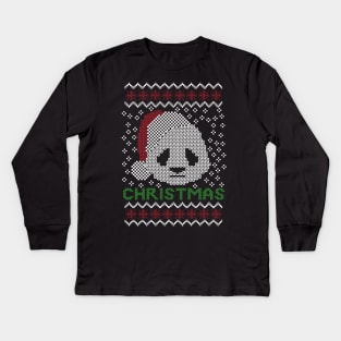 Oso Panda Christmas Kids Long Sleeve T-Shirt